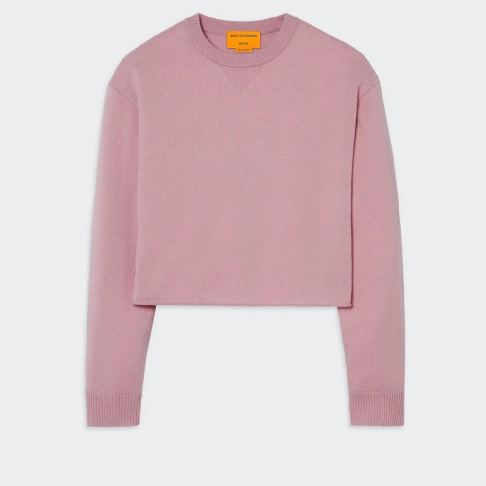 Guest In Residence NEW WITHOUT TAGS 100% cashmere perfect crop sweatshirt
